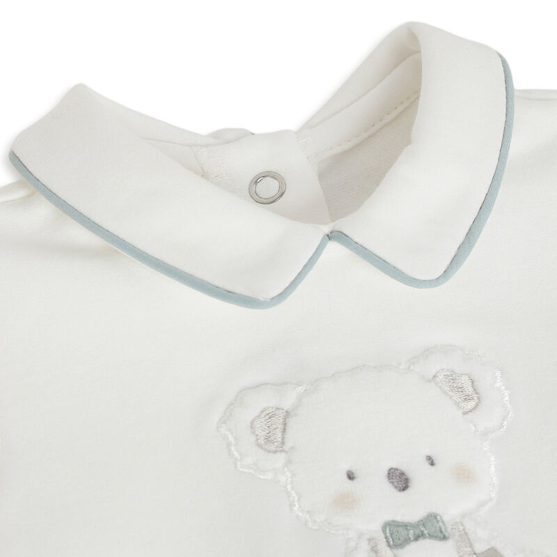 Boys Bronze Applique Nappy Opening Babysuit image number 2